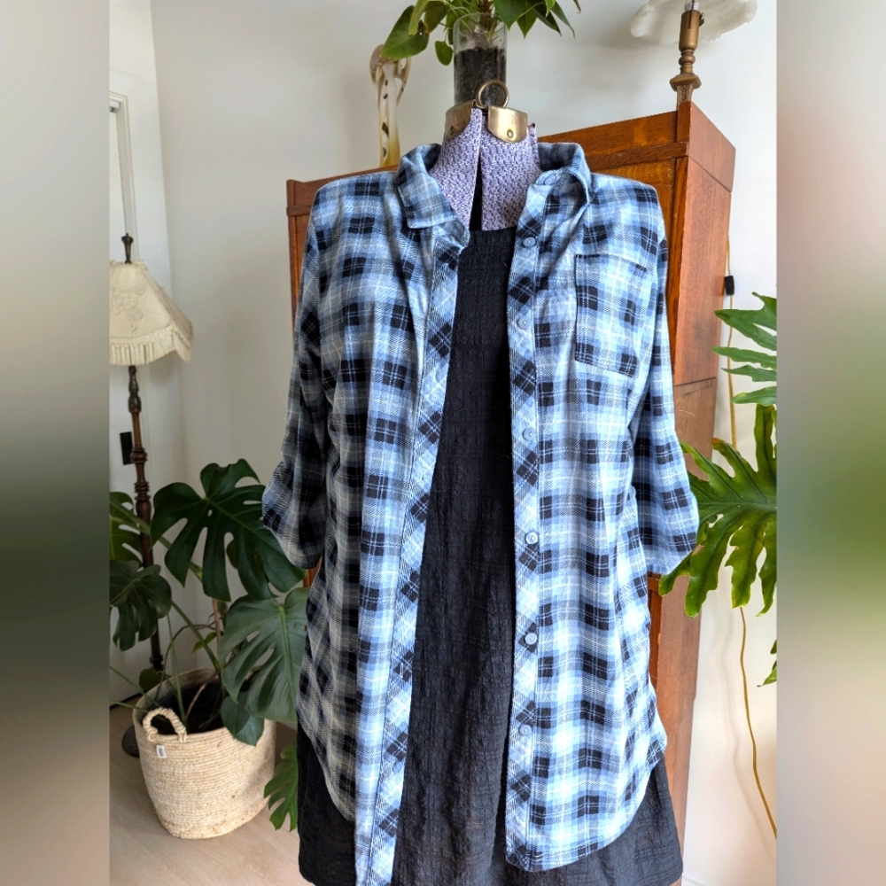 Blue and Black Shirt